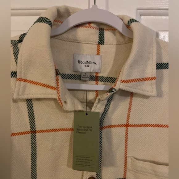 Goodfellow Cream Plaid Button-Up Shirt - Picture 12 of 15